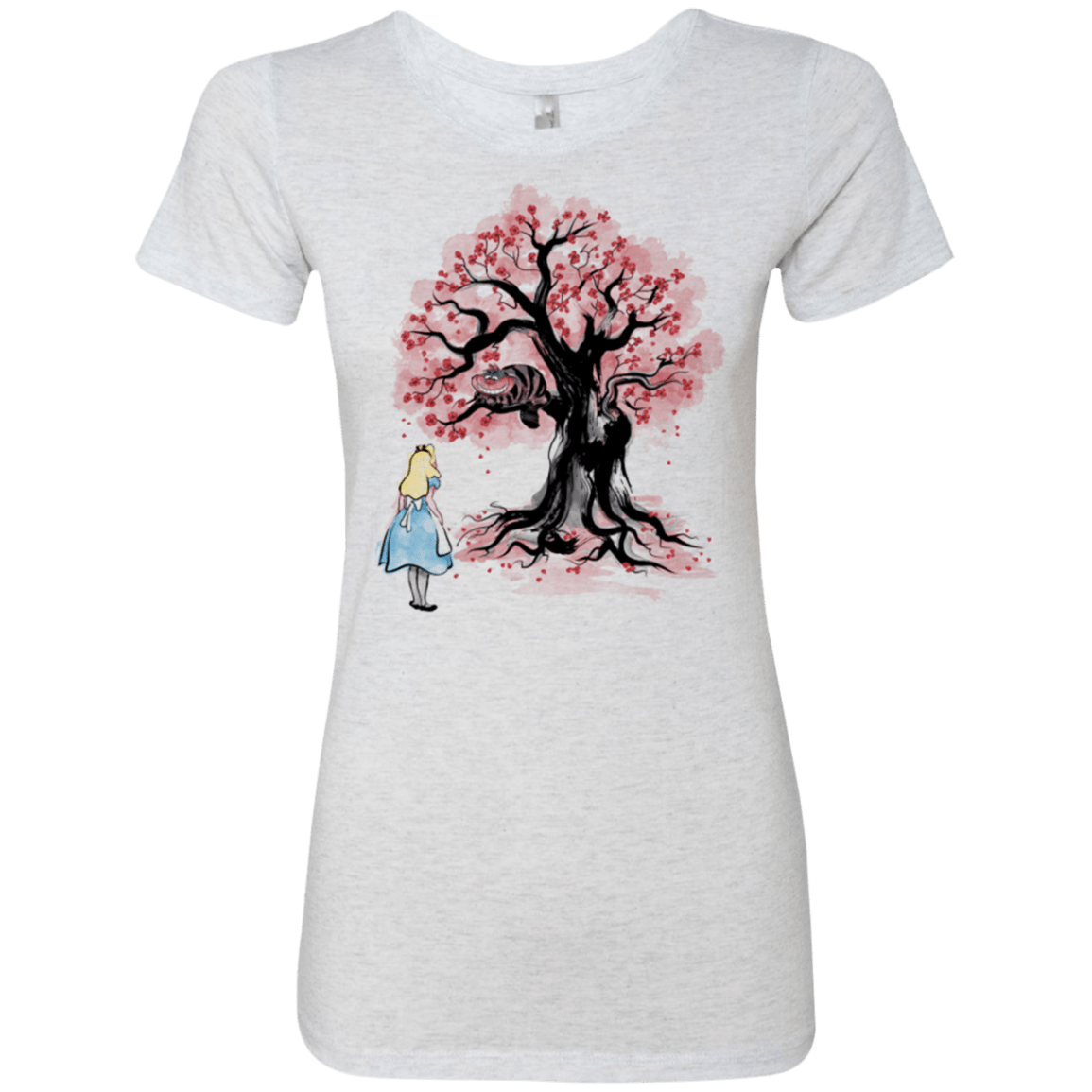 T-Shirts Heather White / Small The Cheshire's tree Sumi-e Women's Triblend T-Shirt