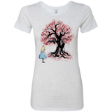 T-Shirts Heather White / Small The Cheshire's tree Sumi-e Women's Triblend T-Shirt