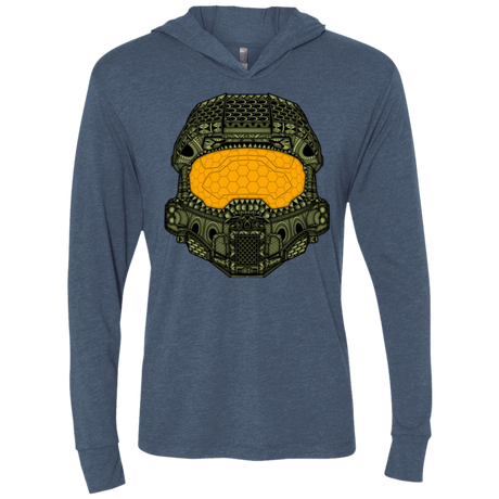 T-Shirts Indigo / X-Small The Chief Triblend Long Sleeve Hoodie Tee