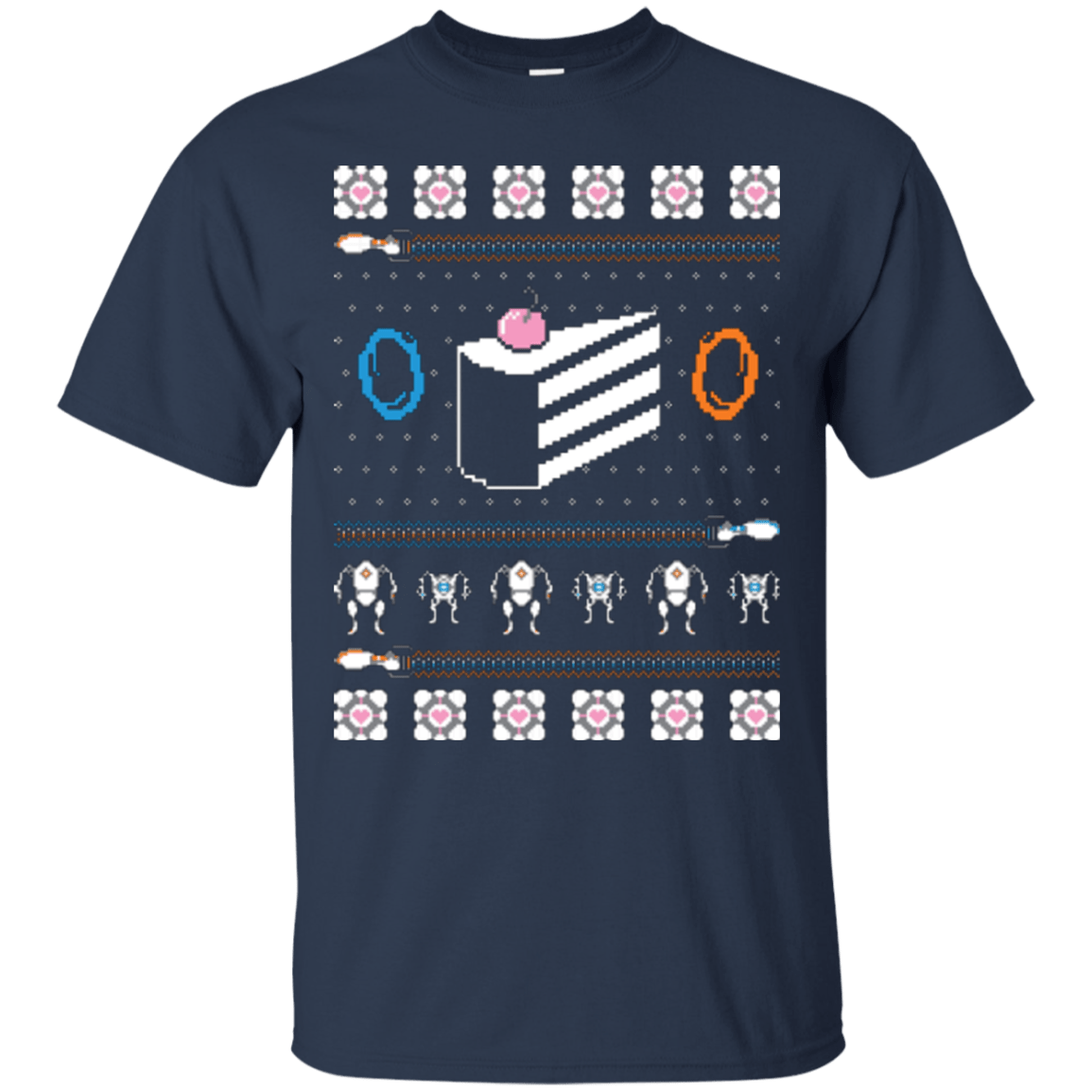 T-Shirts Navy / Small The Christmas Cake Is A Lie T-Shirt