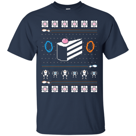 T-Shirts Navy / Small The Christmas Cake Is A Lie T-Shirt