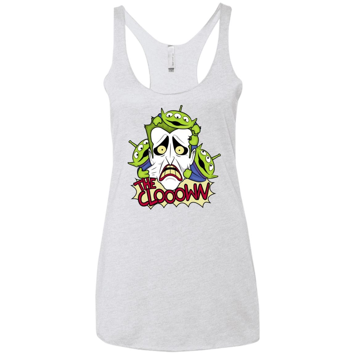 T-Shirts Heather White / X-Small The clooown Women's Triblend Racerback Tank