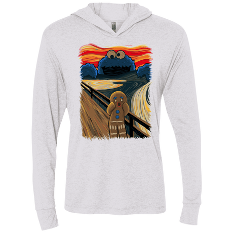 T-Shirts Heather White / X-Small The Cookie Muncher Triblend Long Sleeve Hoodie Tee