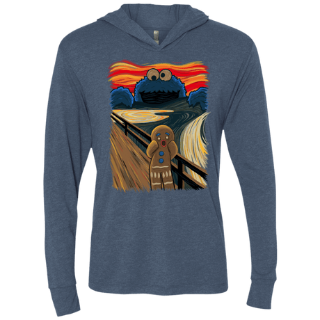 T-Shirts Indigo / X-Small The Cookie Muncher Triblend Long Sleeve Hoodie Tee