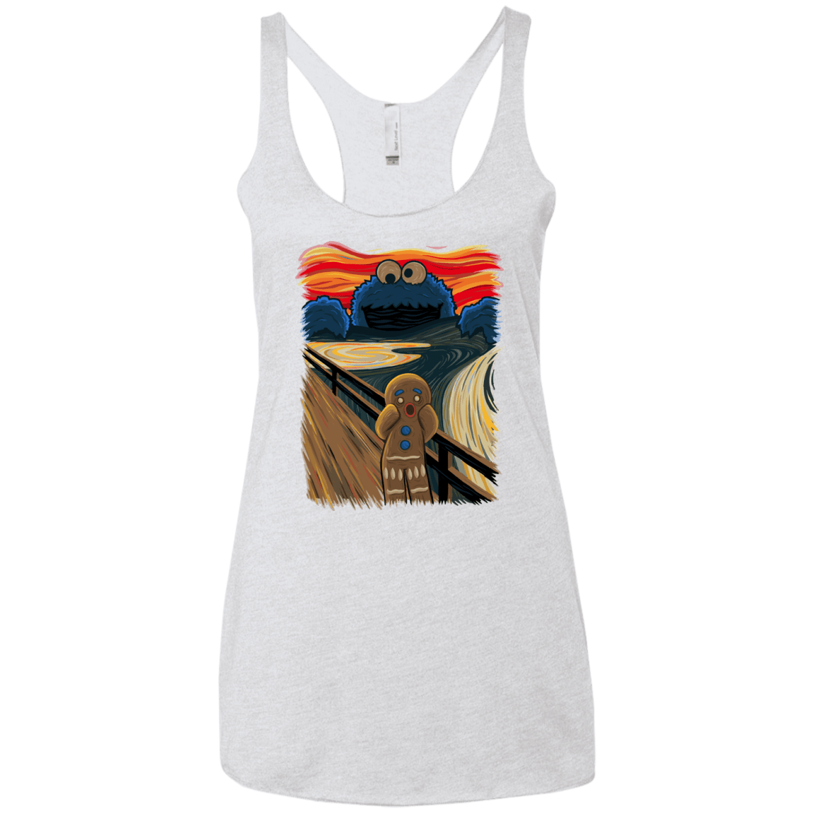 T-Shirts Heather White / X-Small The Cookie Muncher Women's Triblend Racerback Tank