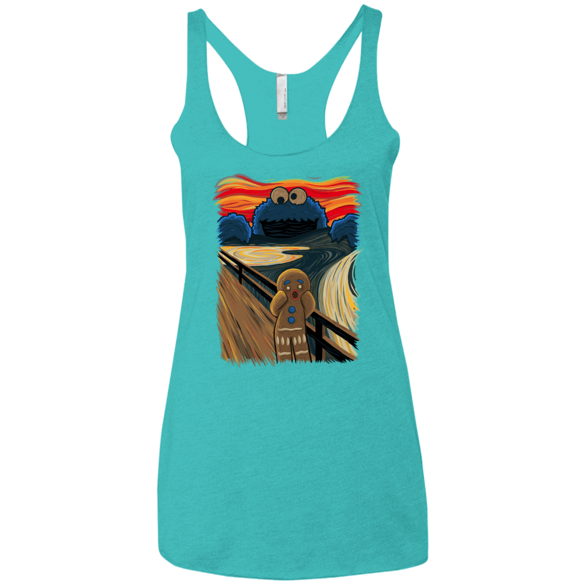T-Shirts Tahiti Blue / X-Small The Cookie Muncher Women's Triblend Racerback Tank