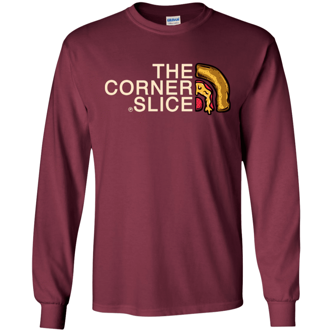 T-Shirts Maroon / S The Corner Slice Men's Long Sleeve T-Shirt