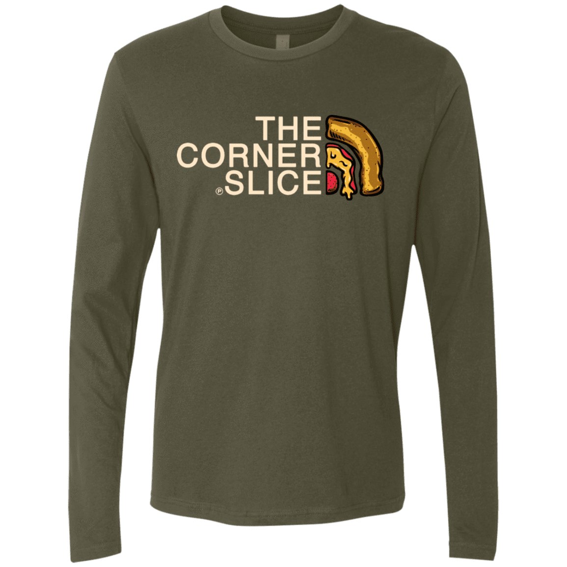 T-Shirts Military Green / S The Corner Slice Men's Premium Long Sleeve