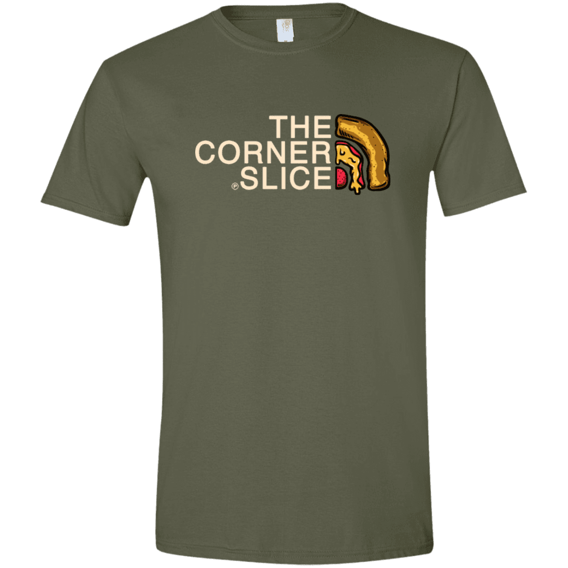 T-Shirts Military Green / S The Corner Slice Men's Semi-Fitted Softstyle
