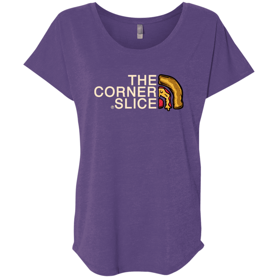T-Shirts Purple Rush / X-Small The Corner Slice Triblend Dolman Sleeve