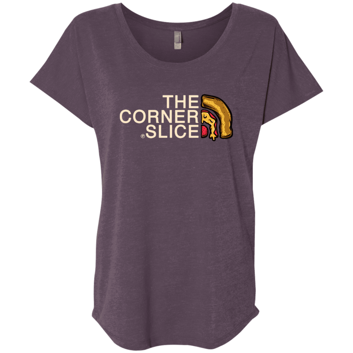 T-Shirts Vintage Purple / X-Small The Corner Slice Triblend Dolman Sleeve