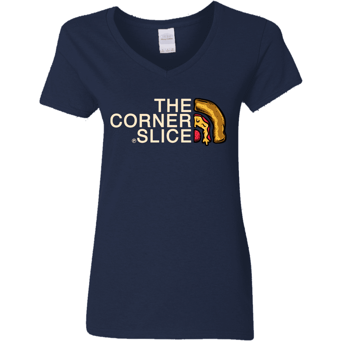 T-Shirts Navy / S The Corner Slice Women's V-Neck T-Shirt