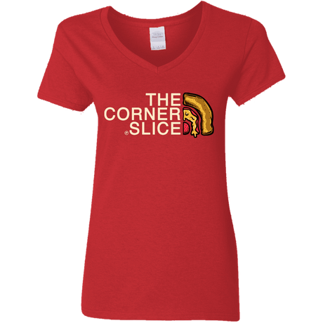T-Shirts Red / S The Corner Slice Women's V-Neck T-Shirt