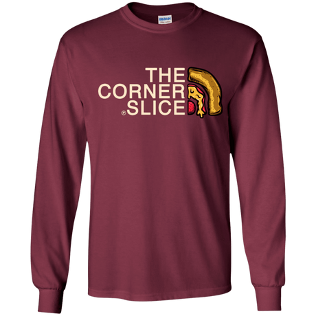 T-Shirts Maroon / YS The Corner Slice Youth Long Sleeve T-Shirt