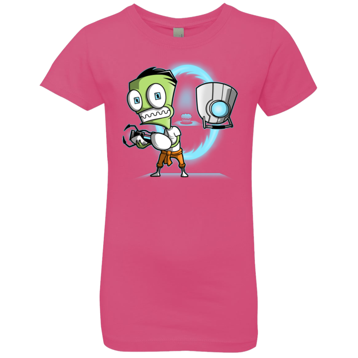 T-Shirts Hot Pink / YXS THE CUPCAKE IS A LIE Girls Premium T-Shirt