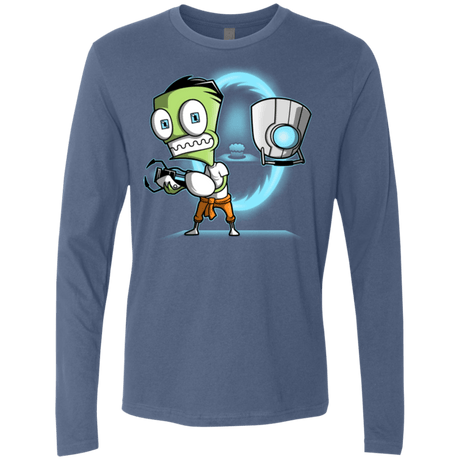 T-Shirts Indigo / Small THE CUPCAKE IS A LIE Men's Premium Long Sleeve