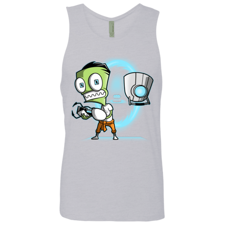 T-Shirts Heather Grey / Small THE CUPCAKE IS A LIE Men's Premium Tank Top