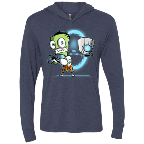 T-Shirts Vintage Navy / X-Small THE CUPCAKE IS A LIE Triblend Long Sleeve Hoodie Tee