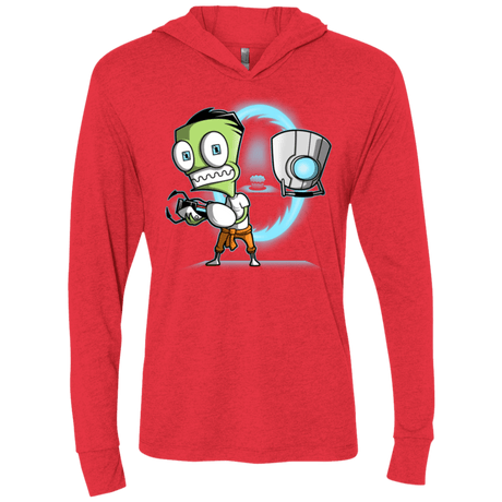 T-Shirts Vintage Red / X-Small THE CUPCAKE IS A LIE Triblend Long Sleeve Hoodie Tee