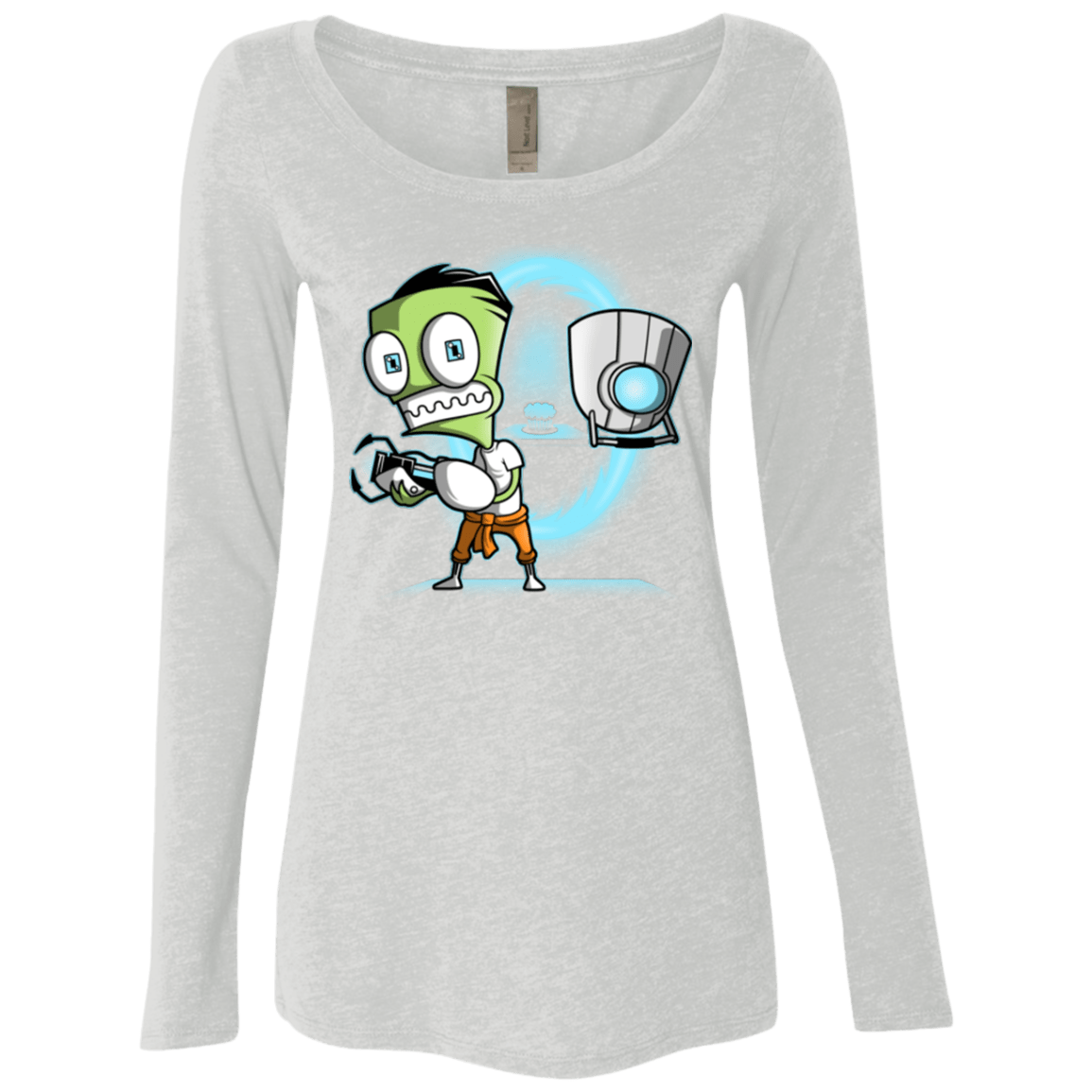 T-Shirts Heather White / Small THE CUPCAKE IS A LIE Women's Triblend Long Sleeve Shirt