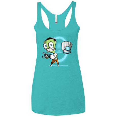 T-Shirts Tahiti Blue / X-Small THE CUPCAKE IS A LIE Women's Triblend Racerback Tank