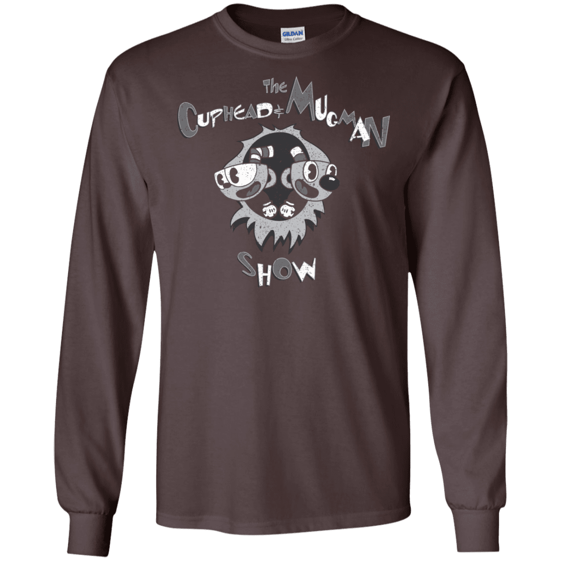 T-Shirts Dark Chocolate / S The Cuphead & Mugman Show Men's Long Sleeve T-Shirt