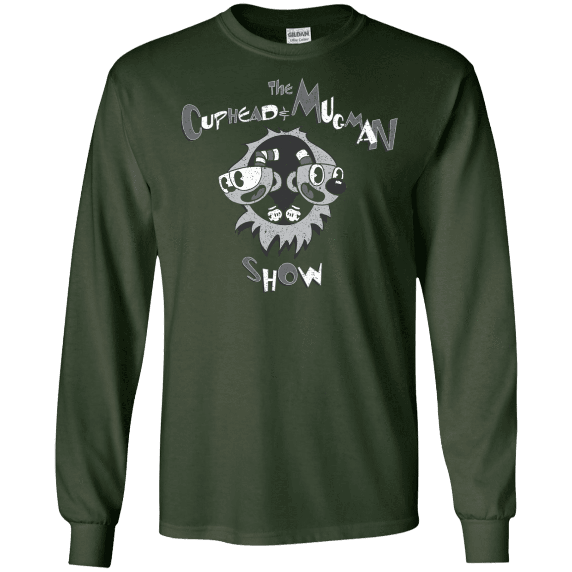 T-Shirts Forest Green / S The Cuphead & Mugman Show Men's Long Sleeve T-Shirt