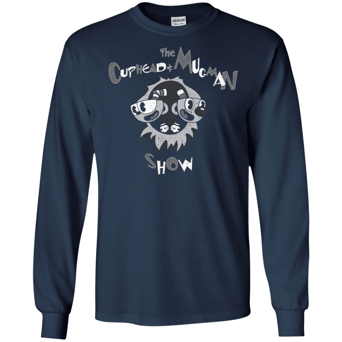 T-Shirts Navy / S The Cuphead & Mugman Show Men's Long Sleeve T-Shirt