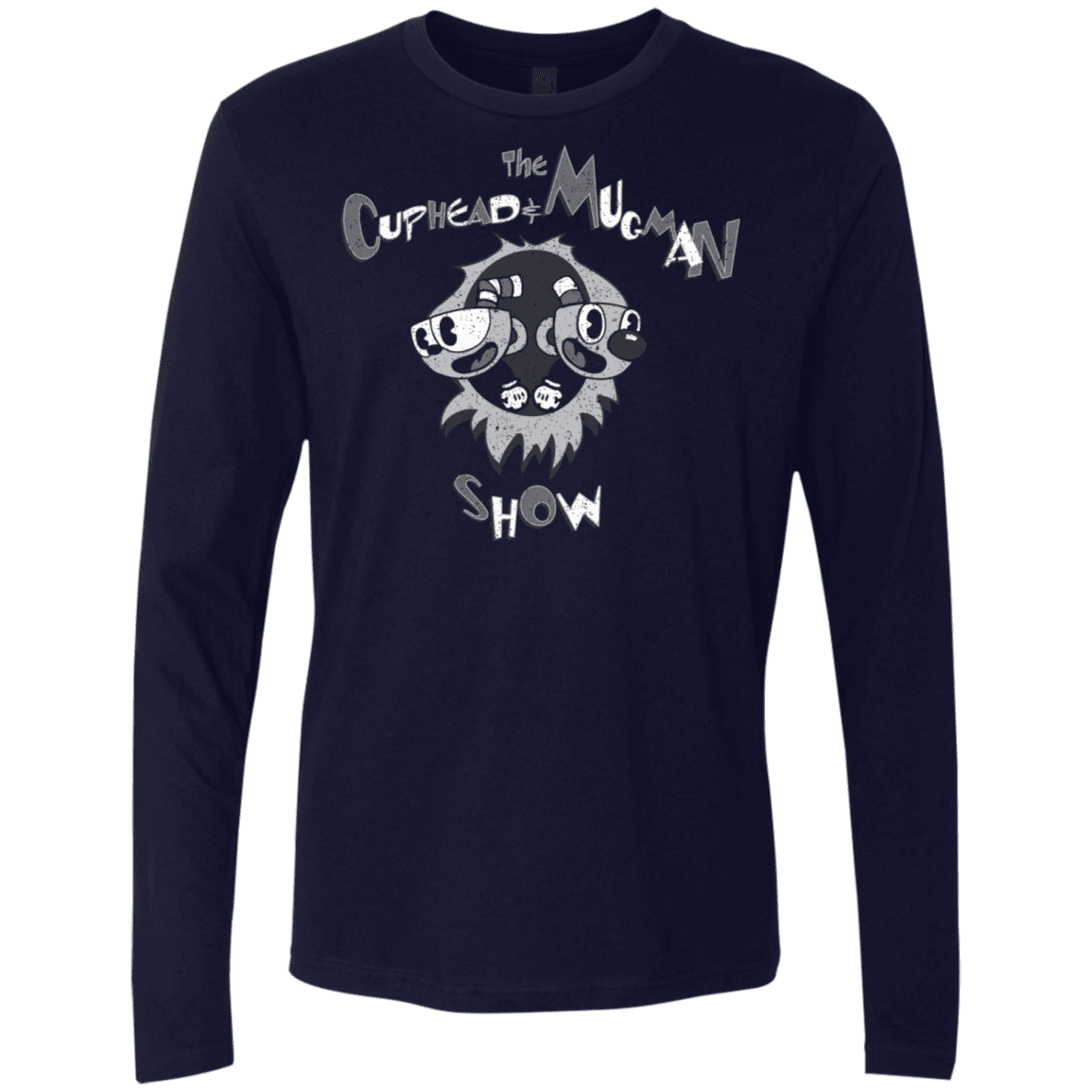 T-Shirts Midnight Navy / S The Cuphead & Mugman Show Men's Premium Long Sleeve