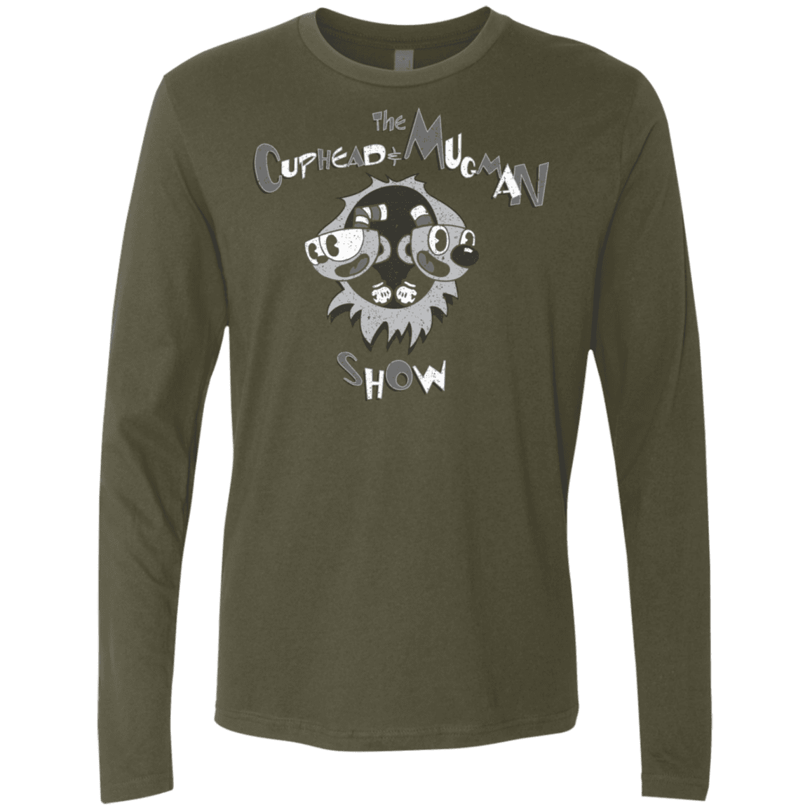 T-Shirts Military Green / S The Cuphead & Mugman Show Men's Premium Long Sleeve