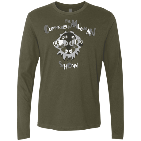 T-Shirts Military Green / S The Cuphead & Mugman Show Men's Premium Long Sleeve