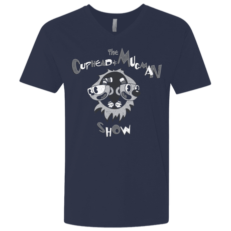 T-Shirts Midnight Navy / X-Small The Cuphead & Mugman Show Men's Premium V-Neck