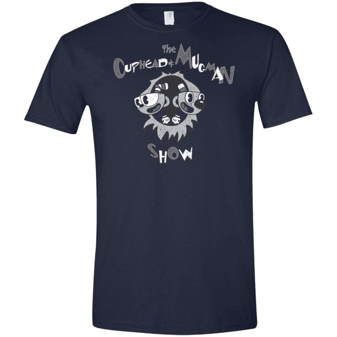 T-Shirts Navy / X-Small The Cuphead & Mugman Show Men's Semi-Fitted Softstyle