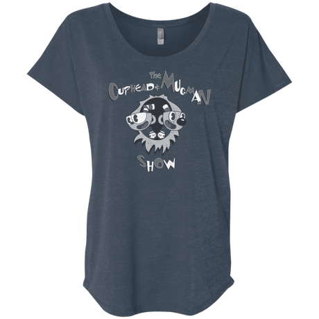 T-Shirts Indigo / X-Small The Cuphead & Mugman Show Triblend Dolman Sleeve