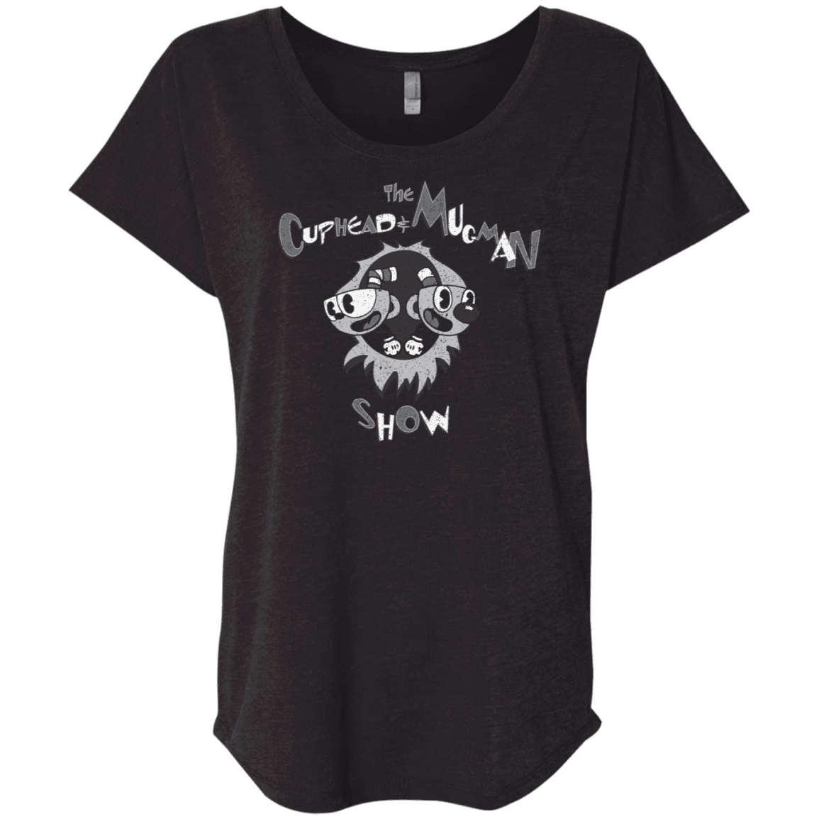 T-Shirts Vintage Black / X-Small The Cuphead & Mugman Show Triblend Dolman Sleeve