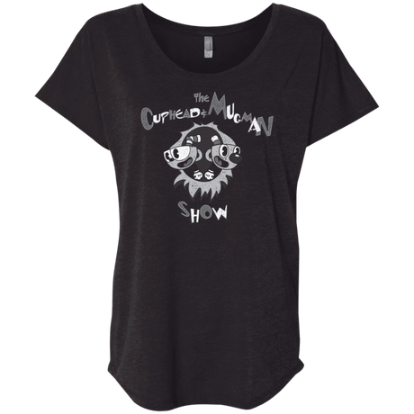 T-Shirts Vintage Black / X-Small The Cuphead & Mugman Show Triblend Dolman Sleeve