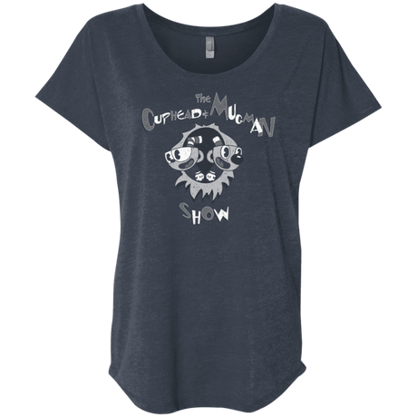 T-Shirts Vintage Navy / X-Small The Cuphead & Mugman Show Triblend Dolman Sleeve