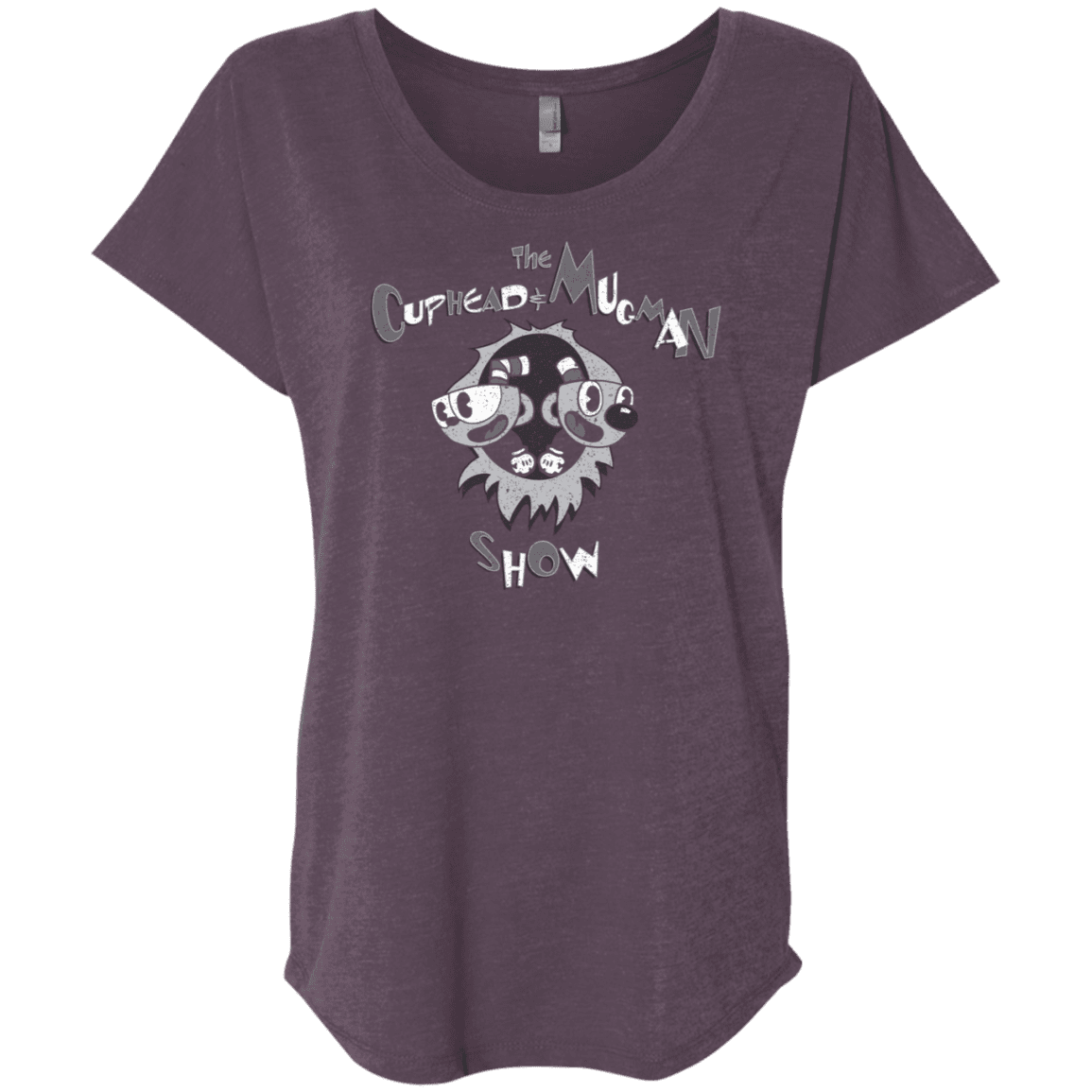T-Shirts Vintage Purple / X-Small The Cuphead & Mugman Show Triblend Dolman Sleeve