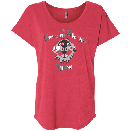 T-Shirts Vintage Red / X-Small The Cuphead & Mugman Show Triblend Dolman Sleeve
