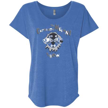 T-Shirts Vintage Royal / X-Small The Cuphead & Mugman Show Triblend Dolman Sleeve