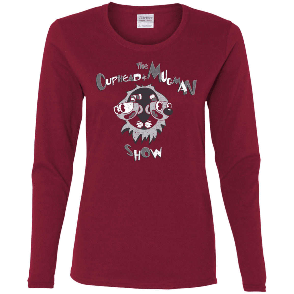 T-Shirts Cardinal / S The Cuphead & Mugman Show Women's Long Sleeve T-Shirt