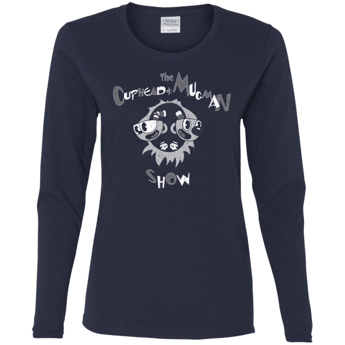 T-Shirts Navy / S The Cuphead & Mugman Show Women's Long Sleeve T-Shirt