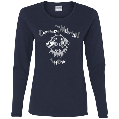 T-Shirts Navy / S The Cuphead & Mugman Show Women's Long Sleeve T-Shirt