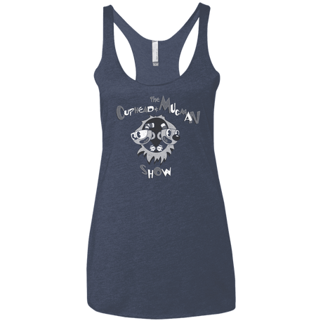 T-Shirts Vintage Navy / X-Small The Cuphead & Mugman Show Women's Triblend Racerback Tank