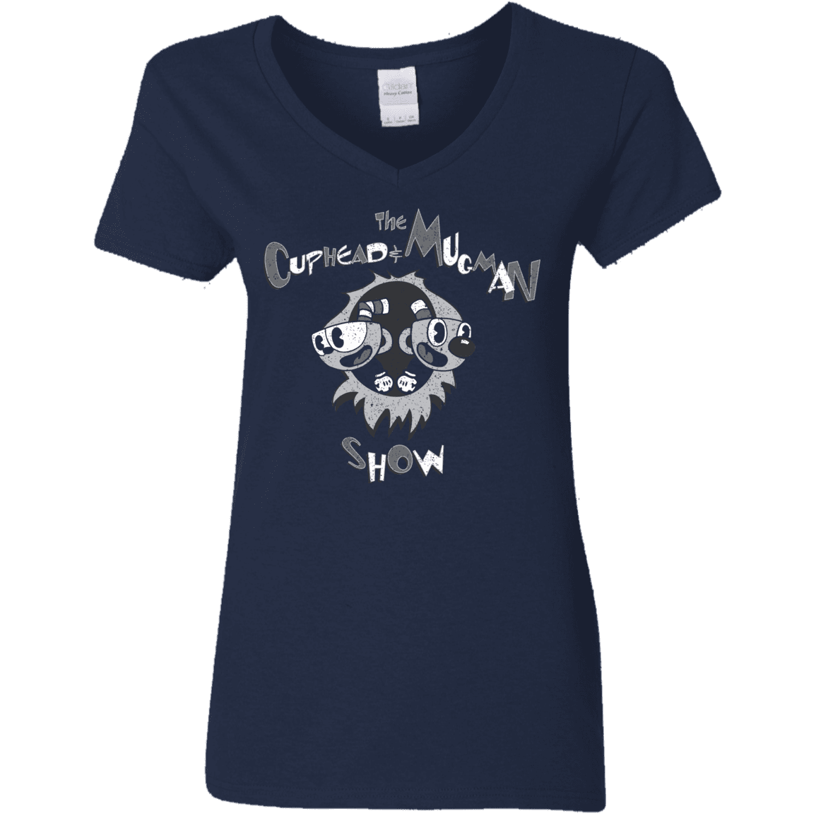 T-Shirts Navy / S The Cuphead & Mugman Show Women's V-Neck T-Shirt