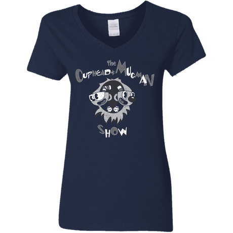 T-Shirts Navy / S The Cuphead & Mugman Show Women's V-Neck T-Shirt