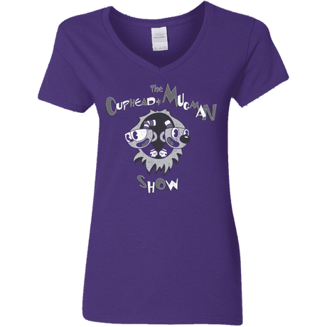 T-Shirts Purple / S The Cuphead & Mugman Show Women's V-Neck T-Shirt