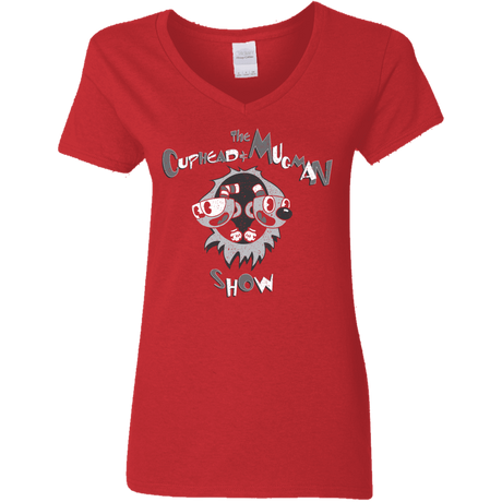 T-Shirts Red / S The Cuphead & Mugman Show Women's V-Neck T-Shirt