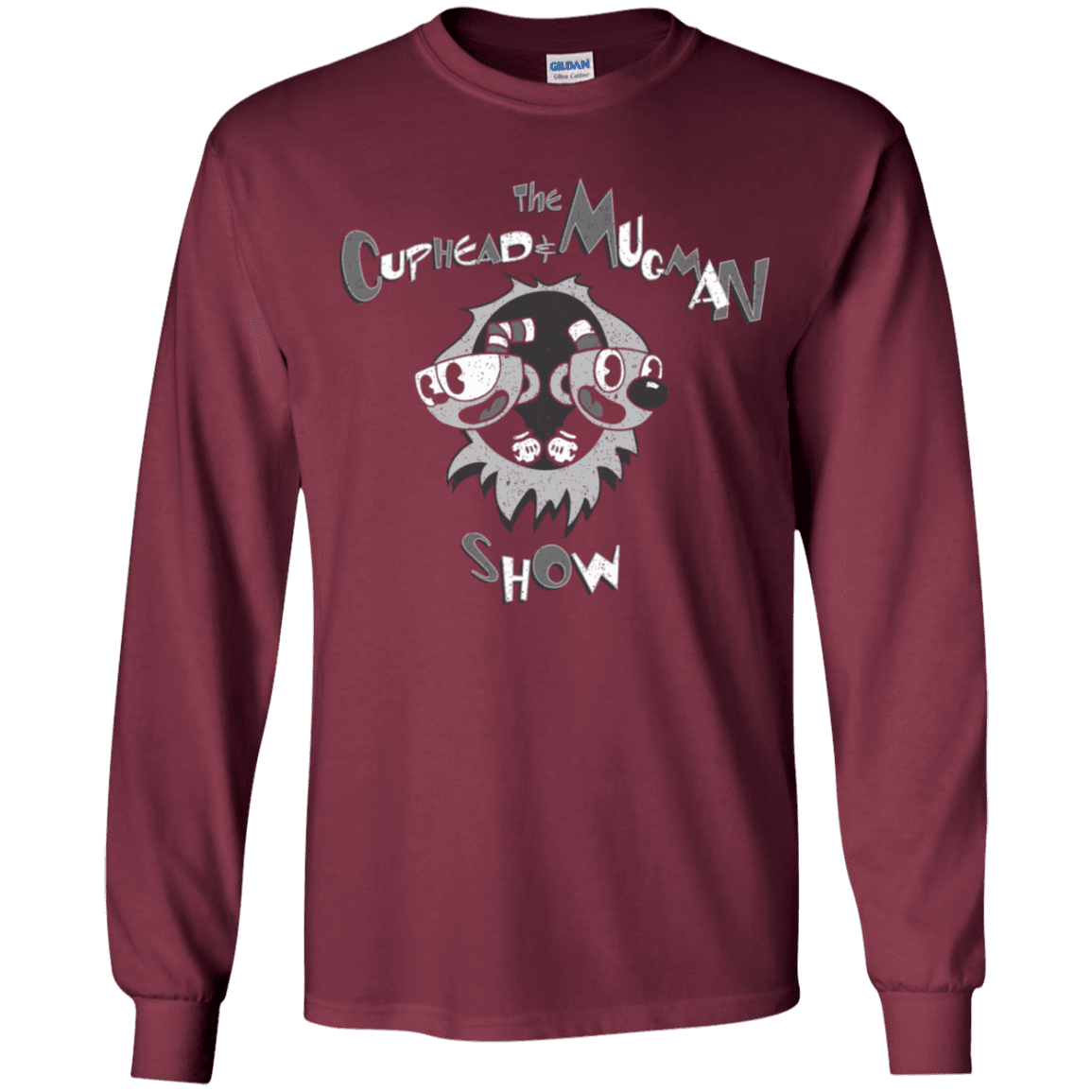 T-Shirts Maroon / YS The Cuphead & Mugman Show Youth Long Sleeve T-Shirt