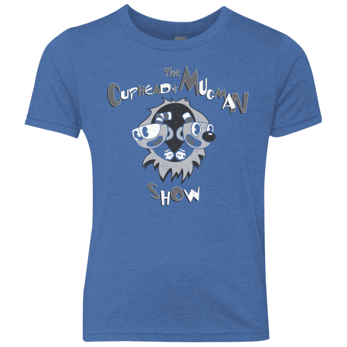T-Shirts Vintage Royal / YXS The Cuphead & Mugman Show Youth Triblend T-Shirt